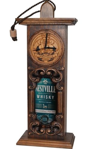 Nestville Whisky Dřevěné hodiny 0